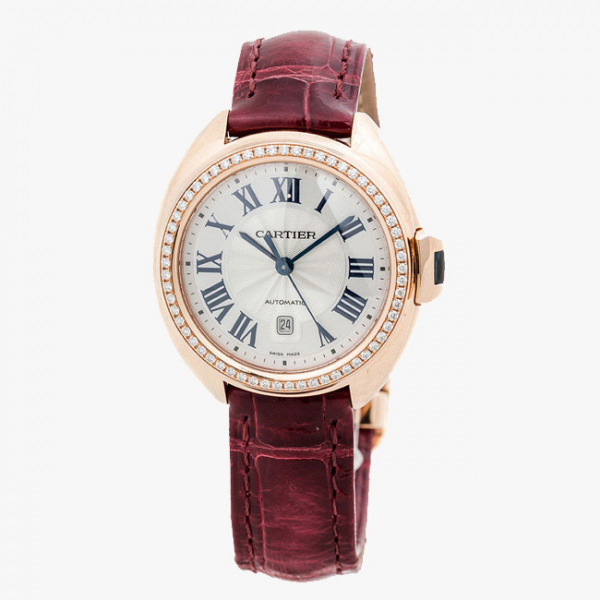 Reloj joya suizo, CARTIER, 'Clé de Cartier', ref. WJCL0047, en sólida caja 32 -35 mm, original, en oro rosa 18 K 