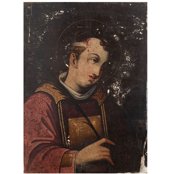 &quot;San Pedro Martir de Verona&quot;.  ESCUELA ESPAÑOLA DEL SIGLO XVI.   Técnica: Óleo/Tabla
