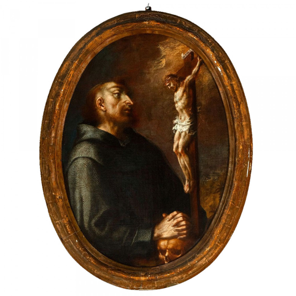 Cuadro óvalo de San Francisco, con atribución a Francisco de Ribalta 