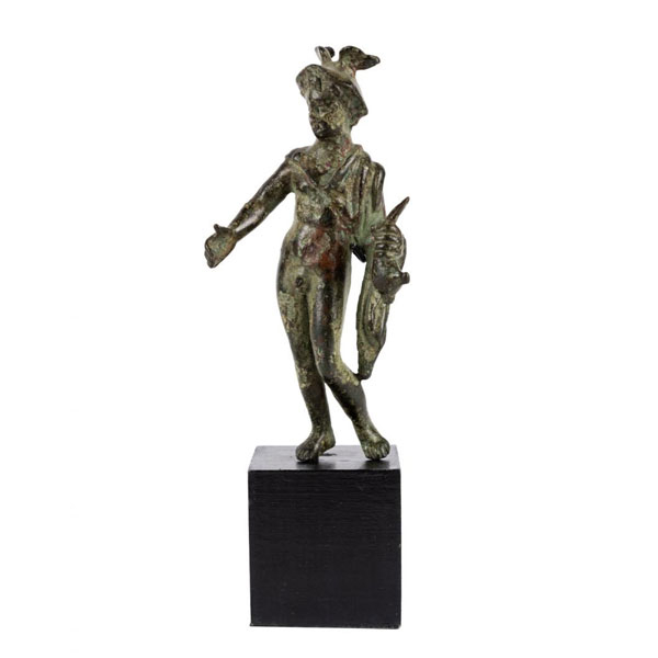 Estatua de Mercurio realizada en bronce. Roma S. II d. C.