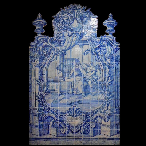 Gran Composición azulejera portuguesa de San Antonio, siglo XVIII.