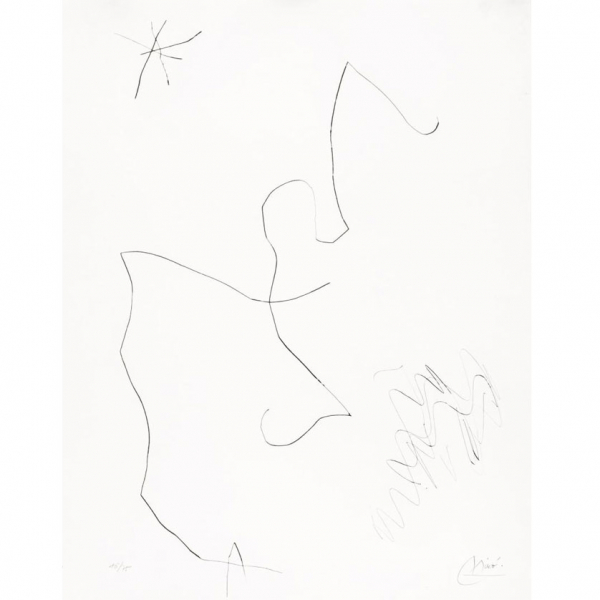 Joan Mir&oacute;. "Journal d&rsquo;un Graveur". Punta seca sobre papel Vitela de Rives. Firmado 