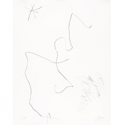 Joan Mir&oacute;. "Journal d&rsquo;un Graveur". Punta seca sobre papel Vitela de Rives. Firmado 