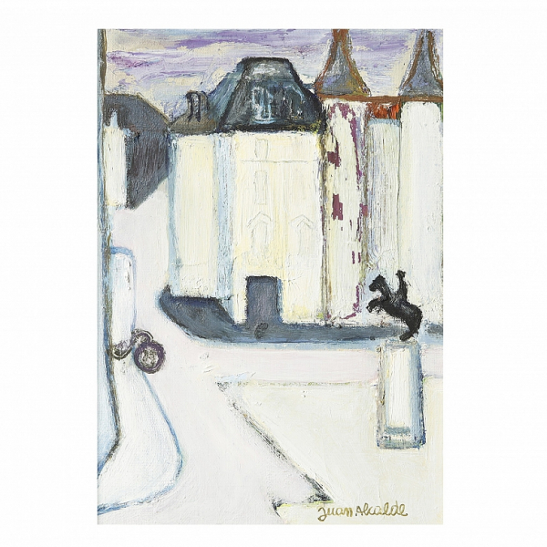 Juan Alcalde Alonso (1918-2020) "Zurich".  Óleo sobre lienzo.  