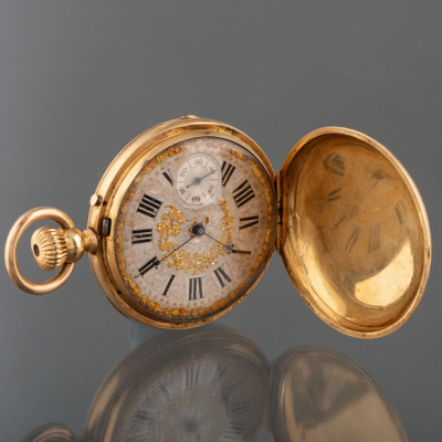 Reloj de bolsillo en oro amarillo de 18kt. Siglo XIX 