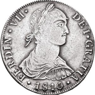 Moneda 1810 Fernando-VII Lima JP 8 Reales M.B.C.