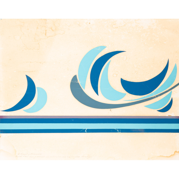 Atribuido a Salvador Corratg&eacute; (La Habana, Cuba, 1928-Miami, EE.UU., 2014)  Veleros.  Acr&iacute;lico sobre papel. Firmado y dedicado.