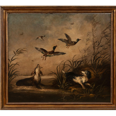 &quot;La Caza del Pato&quot;  JOSE MARTORELL PUIGDOMENECH, Escuela Española, Siglo XIX-XX