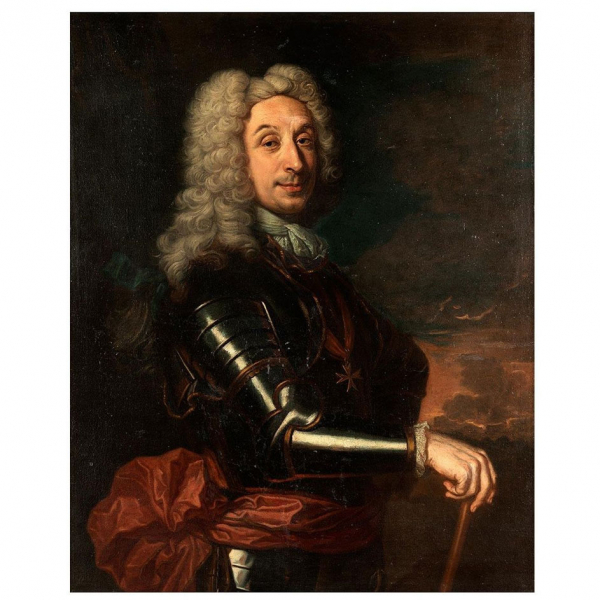 Francesco Solimena (Canale di Serino, 1657 – Nápoles, 1747) "Retrato de un caballero de la Orden de Malta" (ca.1725).