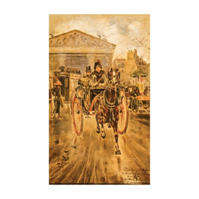 Mariano Obiols Delgado (Barcelona, 1860-1911)  Une parisienne.  &Oacute;leo sobre tabla. Firmado 