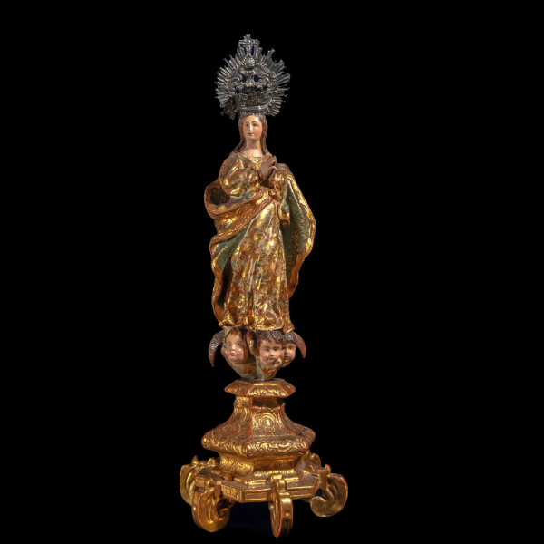 Círculo de MANUEL CHILI CAPISCARA (Quito, 1723 - 1796), Escuela Quiteña, Virreinato del Perú - Inmaculada Concepción.