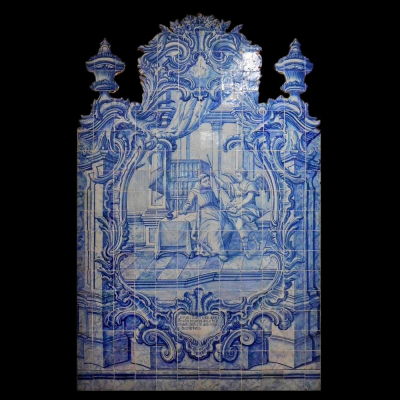Gran Composición azulejera portuguesa de San Antonio, siglo XVIII. 