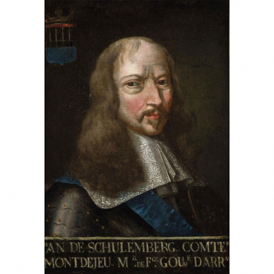 Escuela Europea S. XVIII. "Retrato del Conde de Schulemberg". &Oacute;leo sobre lienzo. Leves deterioros.