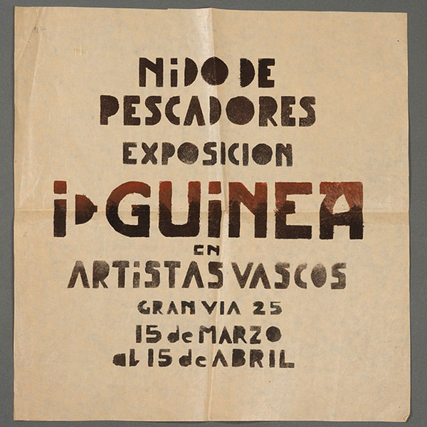 &quot;Nido de pescadores Exposición de I. Guinea en Artistas Vascos gran vía 25 15 de Marzo al 15 de Abril&quot;   ISIDORO GUINEA (Bilbao, 1893-1947) 
