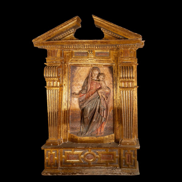 ATRIBU&Iacute;DO A SEBASTI&Aacute;N DUCETE Maestro de Toro (1568-entre 1619​​​ y 1621​) Monumental Retablo de Virgen del Huso, Castilla siglo XVI.