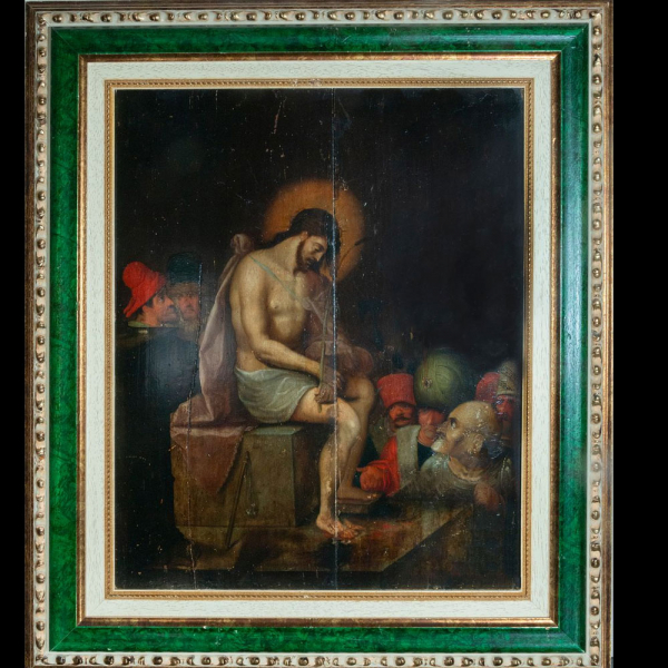 El Escarnio de Cristo, atribuído a Frans Francken II (Amberes, 1581-6 de mayo de 1642), escuela flamenca del siglo XVII