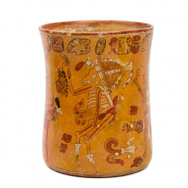 Vaso de cerámica maya. 650-800 d.C. 