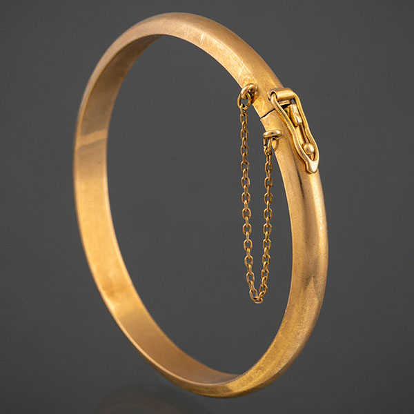 Pulsera rígida en oro amarillo de 18kt