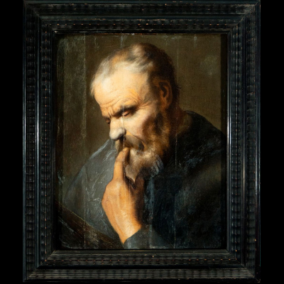 Atribución a Christoph Paudiss (1625-1666) - El Pensador - Siglo XVII escuela alemana.