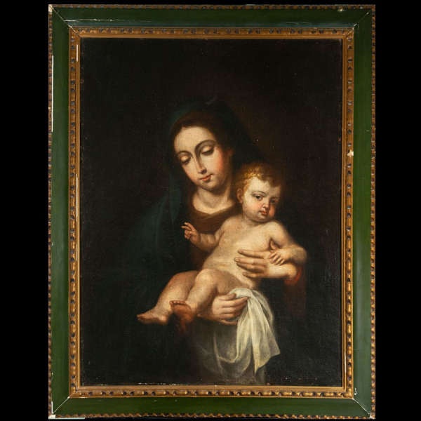 AtribuIda al Obrador Granadino de Alonso Cano, Escuela Barroca Granadina del siglo XVII, Madonna con Niño Jesús