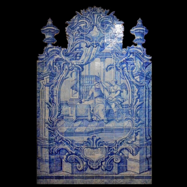Gran Composición azulejera portuguesa de San Antonio, siglo XVIII.  