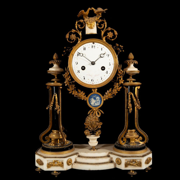 Reloj sobremesa Francés del siglo XVIII Louis XVI H.1780 Nicolas-Alexandre Folin.