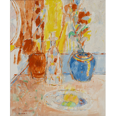 &quot;Jarrón azul&quot;  MANUEL QUINTANA(Venezuela, 1928-2016) 