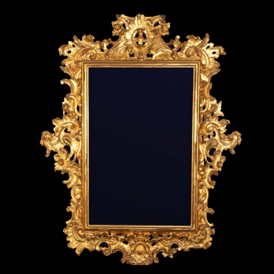 Importante Marco Barroco Veneciano en cornucopia siglo XVIII.