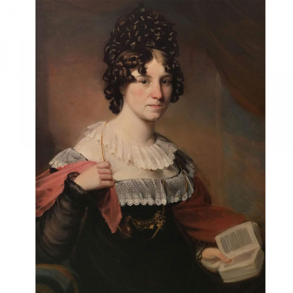 Thomas Lawrence (Bristol, 1769 – Londres, 1830) Atribuido "Retrato de Lucy Steriker de Dover".    Óleo sobre lienzo
