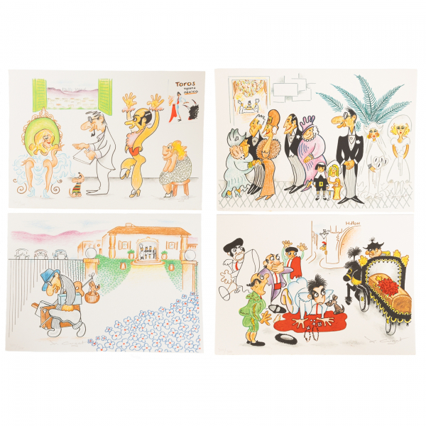 Xavier Cugat i Mingall (Girona, 1898-Barcelona, 1990)  Xavier Cugat 26 Caricaturas. Libro en fascímil de 26 litografías sobre papel firmadas 