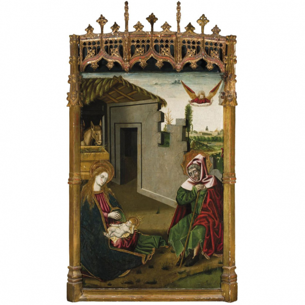 Juan de la Abadía &quot;El Viejo&quot;.   &quot;La Natividad&quot;. Óleo sobre tabla.