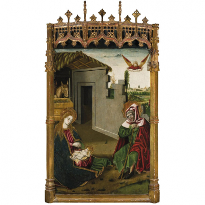 Juan de la Abadía &quot;El Viejo&quot;.   &quot;La Natividad&quot;. Óleo sobre tabla.