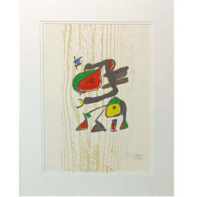 Joan Miró (1893-1983). Título: Miró Grabador V (1990).  xilografía 