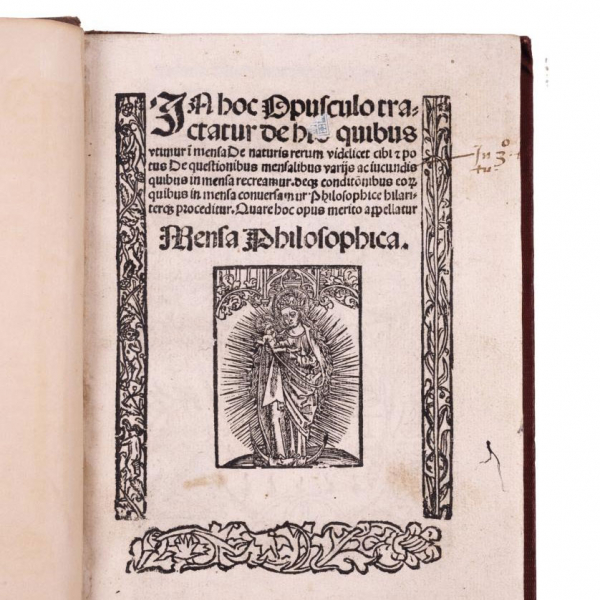 LIBRO MENSA PHILOSOPHICA, 1508