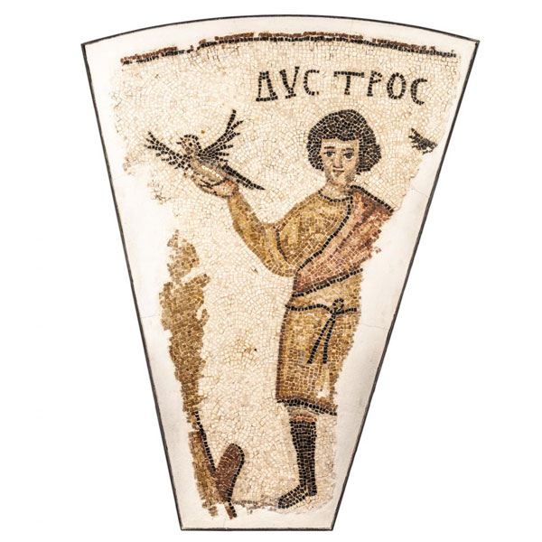 &quot;Mosaico de Austros, alegoría del viento del Sur&quot;. Mosaico bizantino. Talleres paleocristianos. Siglo IV-V d.C. 