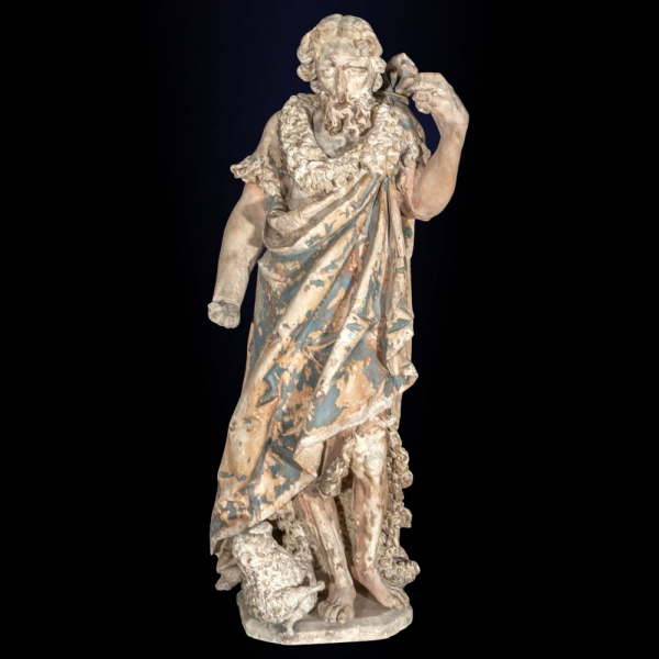 Escultura en piedra del siglo XVI San Juan.