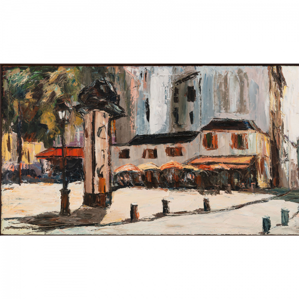 "Vista de París".   IRENE LAFFITTE (San Sebastián, 1941-2001).   Firmado: Irene Laffitte.   Técnica: Óleo/Lienzo
