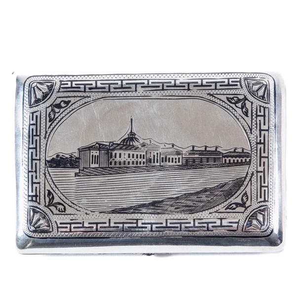 Pitillera de plata trabajo ruso, ffs.S.XIX 