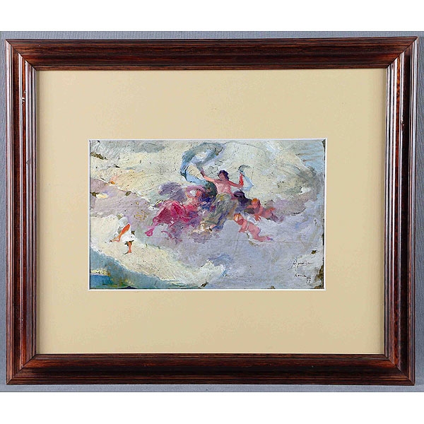 PRADILLA, FRANCISCO. "Boceto para un fresco"