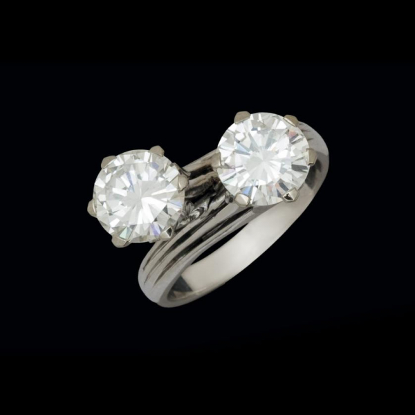 Anillo platino brillantes 1,50 y 1,60 cts