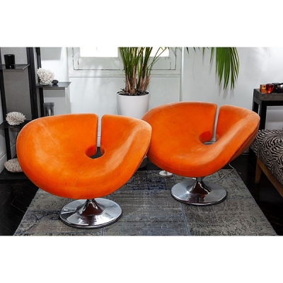 Pareja de sillones giratorios italianos años 60
