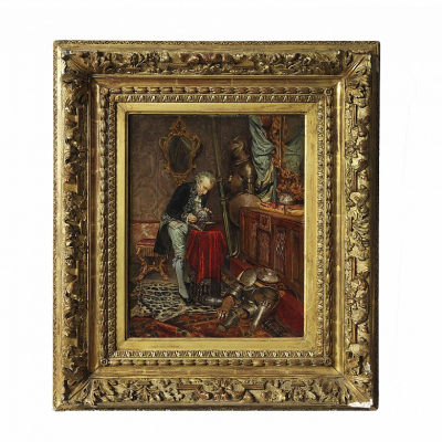 Ignacio de Le&oacute;n y Escosura (1834-1901) "El restaurador", 1869. 