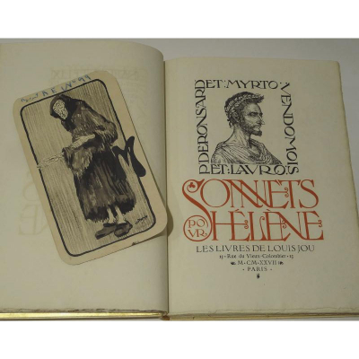 Pierre de Rosard. &quot;SONNETS POUR HELENE&quot; París: Les livres de Louis Jou, 1927.