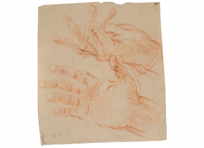 ATRIBUIDO A GIANDOMENICO TIEPOLO (Venecia, 1727- 1804) Estudio de manos