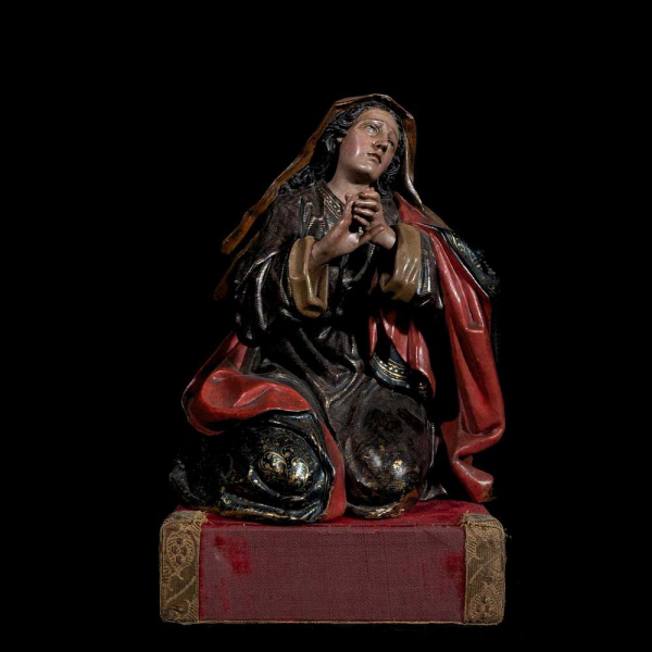 Dolorosa colonial Guatemalteca del siglo XVII - principios del siglo XVIII, trabajo colonial de La Nueva España del siglo XVII.