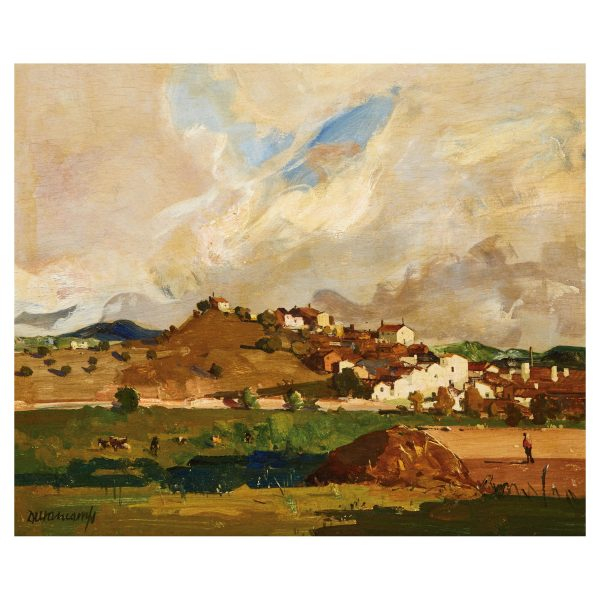 Rafael Durancamps Folguera (Sabadell, Barcelona, 1891-Barcelona, 1979) Vistas de pueblo. 