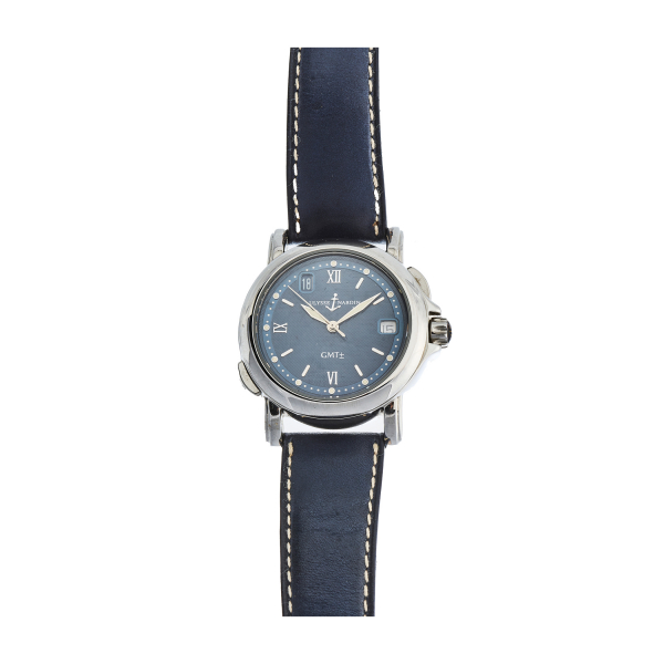 Reloj Ulysse Nardin «San Marco GMT» de pulsera unisex, c. 2000. En acero y correa de piel. Ref-Nº 203-22/2463. 