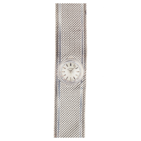 Reloj Longines de pulsera para señora. En oro blanco.  