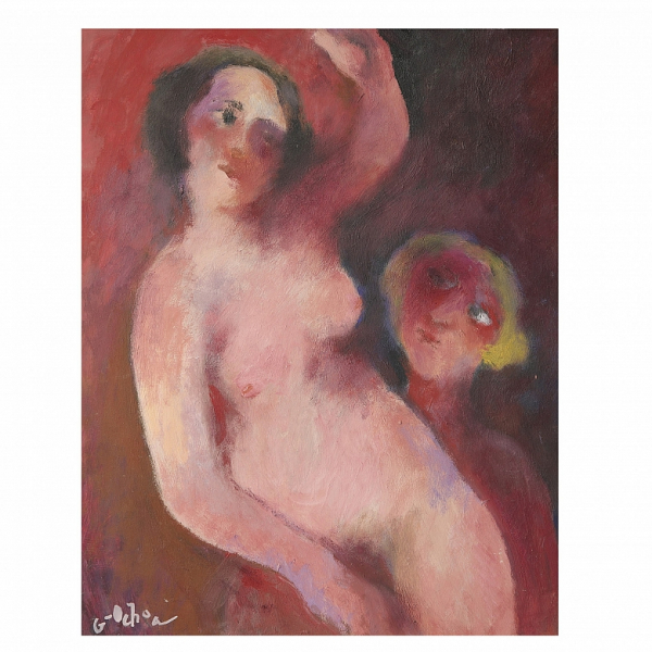 Luis García Ochoa (1920-2019) "Desnudos". Óleo sobre lienzo.  