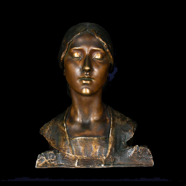 Modelo de Busto de Dama Modernista - Josep Llimona Bruguera (Barcelona, 1863 - Barcelona, 1934).